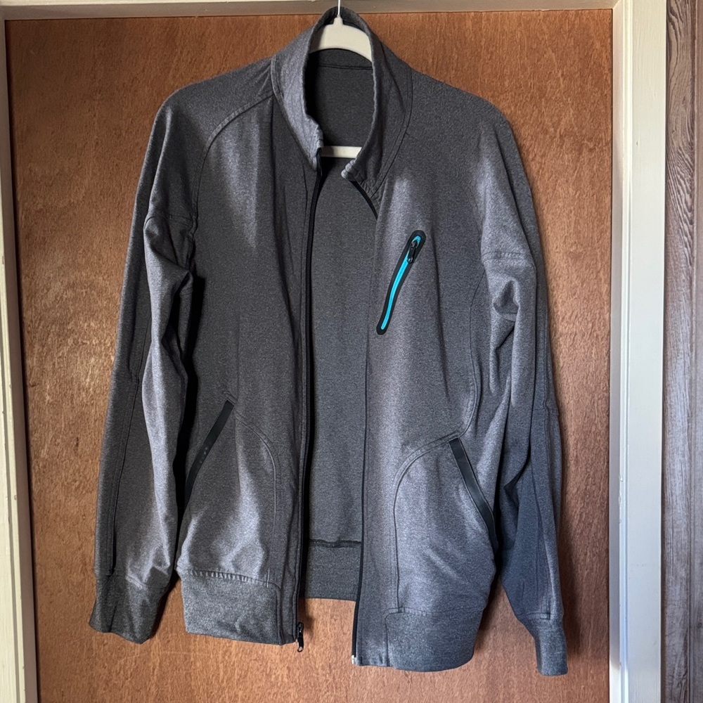 Men's Lululemon Gray Jacket with blue accent
